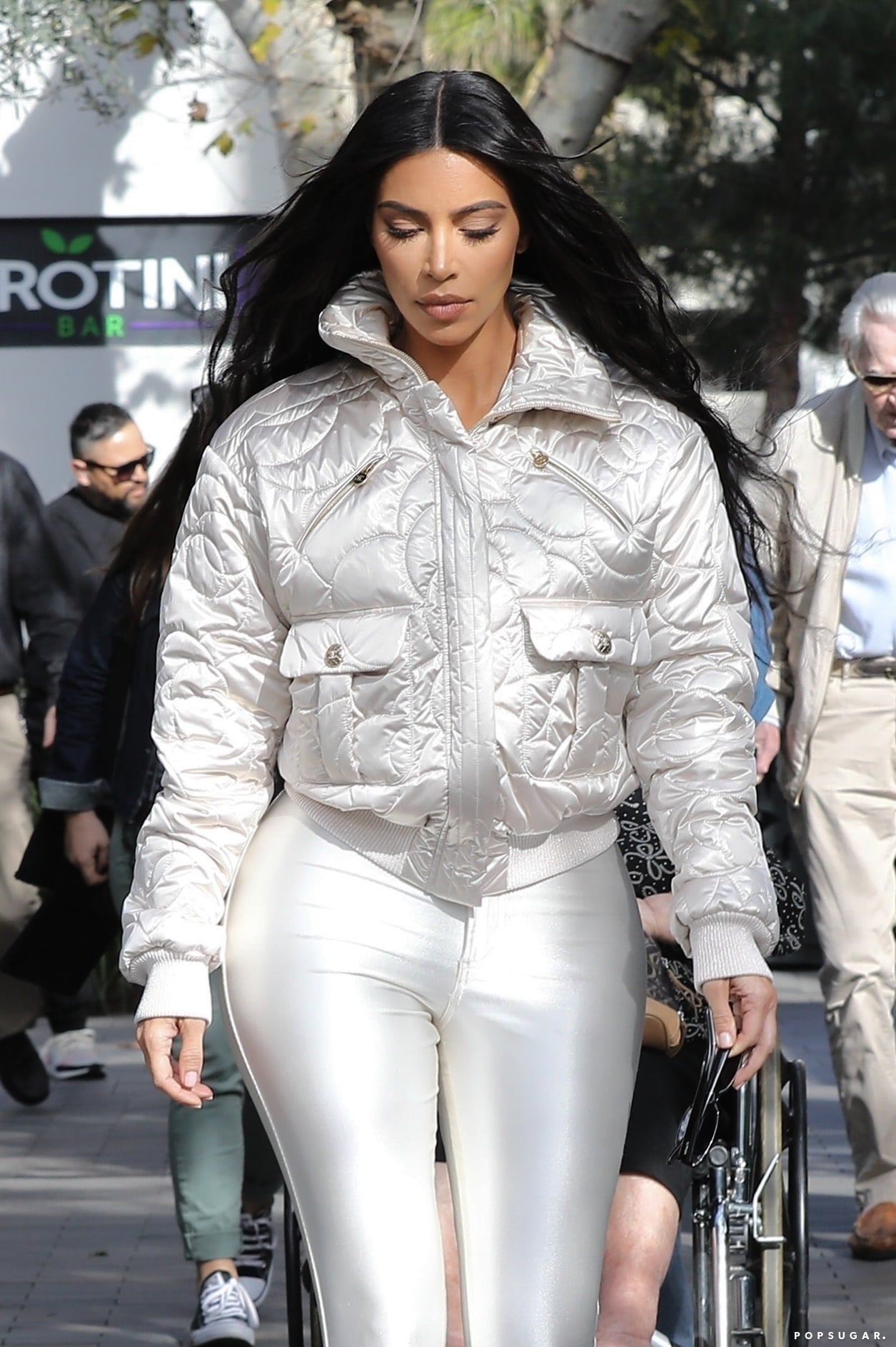 Kim Kardashian Steps Out in NYC in a Little Pink Chanel Jacket and Leggings