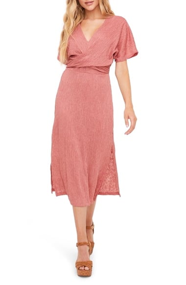 All in Favor Phoebe V-Neck Midi Dress