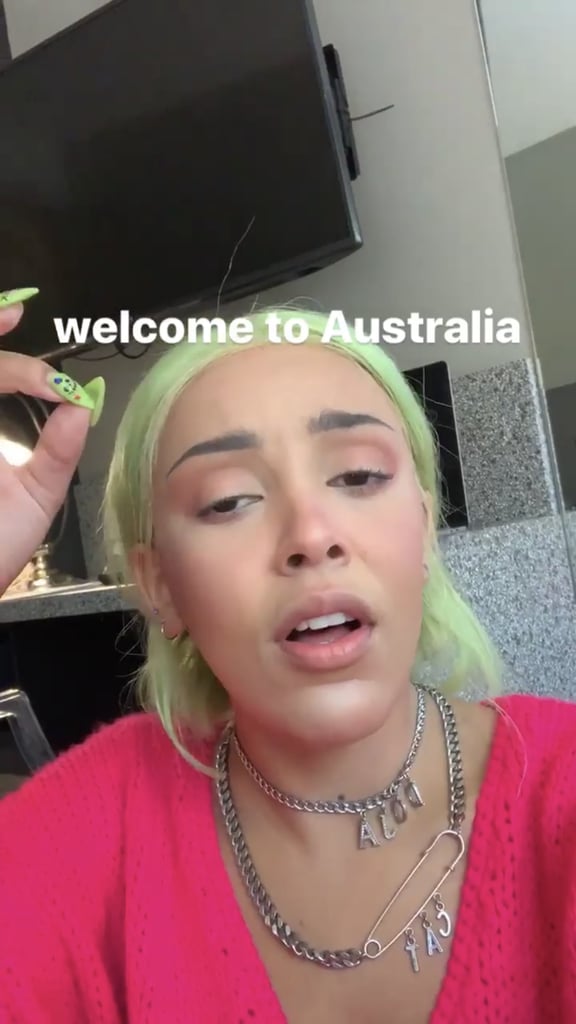 Doja Cat's Neon Green Hair and Nails