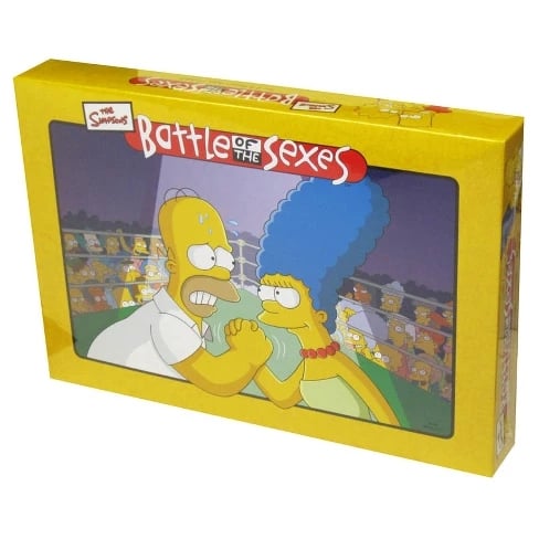 University Games Battle of the Sexes - The Simpsons Edition Board Game