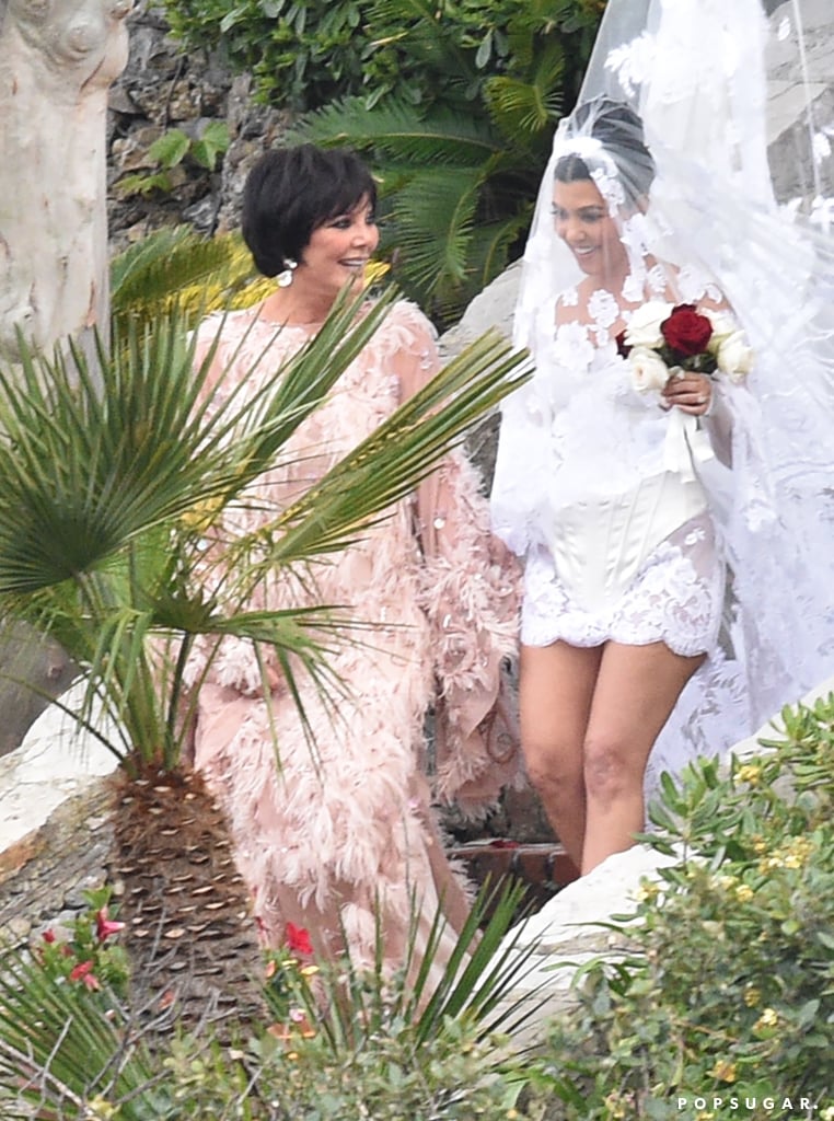 Kourtney Kardashian's Wedding Dress Features a White Corset