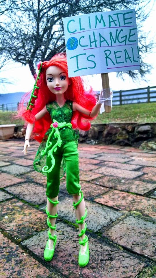 Family Hosts Women's March With Dolls at Home