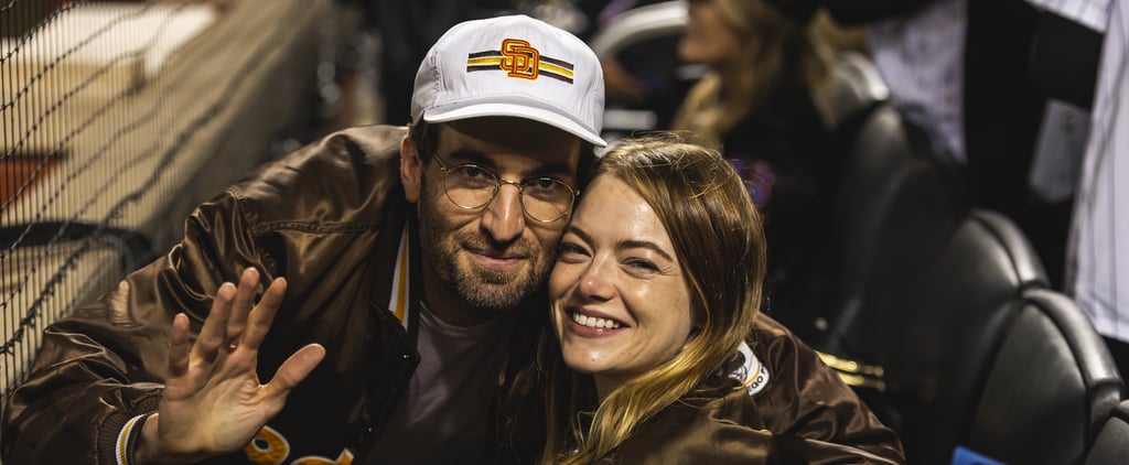 Emma Stone and Dave McCary at Lakers-Knicks NBA Game