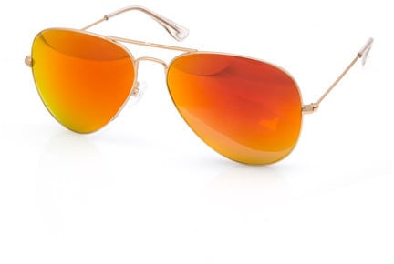 aqs mirrored unisex aviator sunglasses