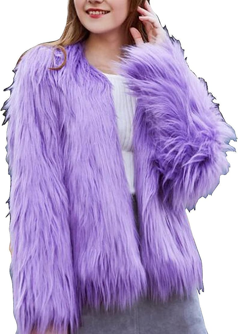 Rihanna Purple Fur Coat For Halloween