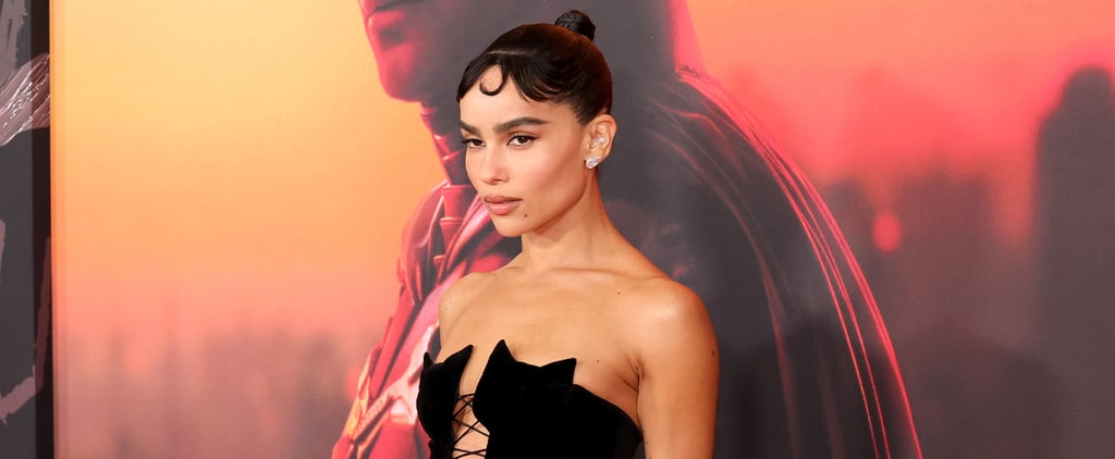 Zoë Kravitz Wears Low-Rise Red Skirt and Turtleneck