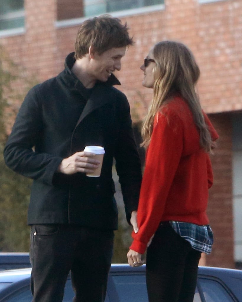 Eddie Redmayne and Hannah Bagshawe Kissing in London