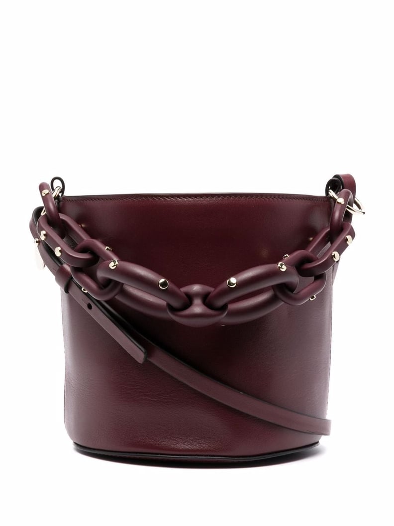 Red Valentino Minimaxi Chain-Strap Bucket Bag