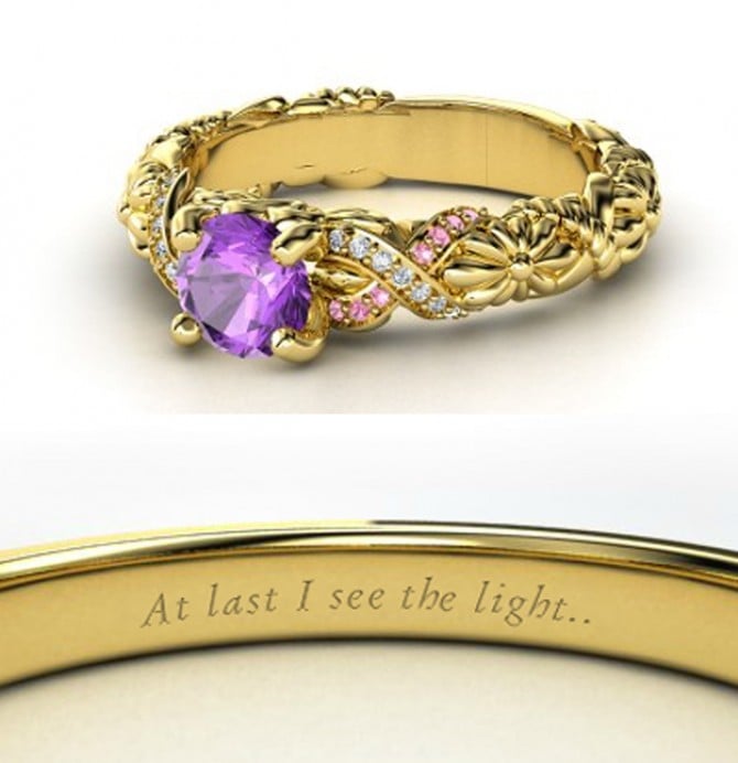 Amethyst Rapunzel Engagement Ring ($1,090)