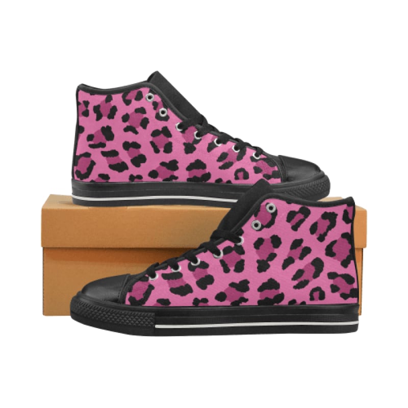 Chucks High Top Sneakers in Custom Leopard Pattern