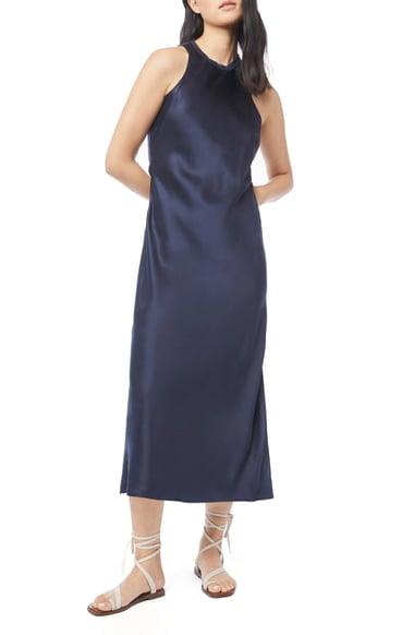 FRAME Washable Bias Cut Silk Satin Dress