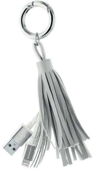 Merkury Innovations Silver Lightning Tassel Key Chain ($15, originally $25)