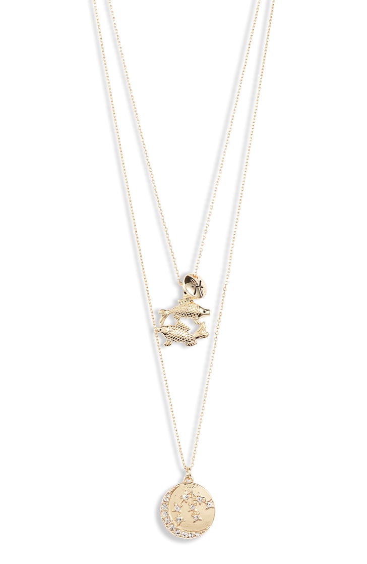 Knotty Pisces Astrological Charm Layered Necklace | Meghan ...