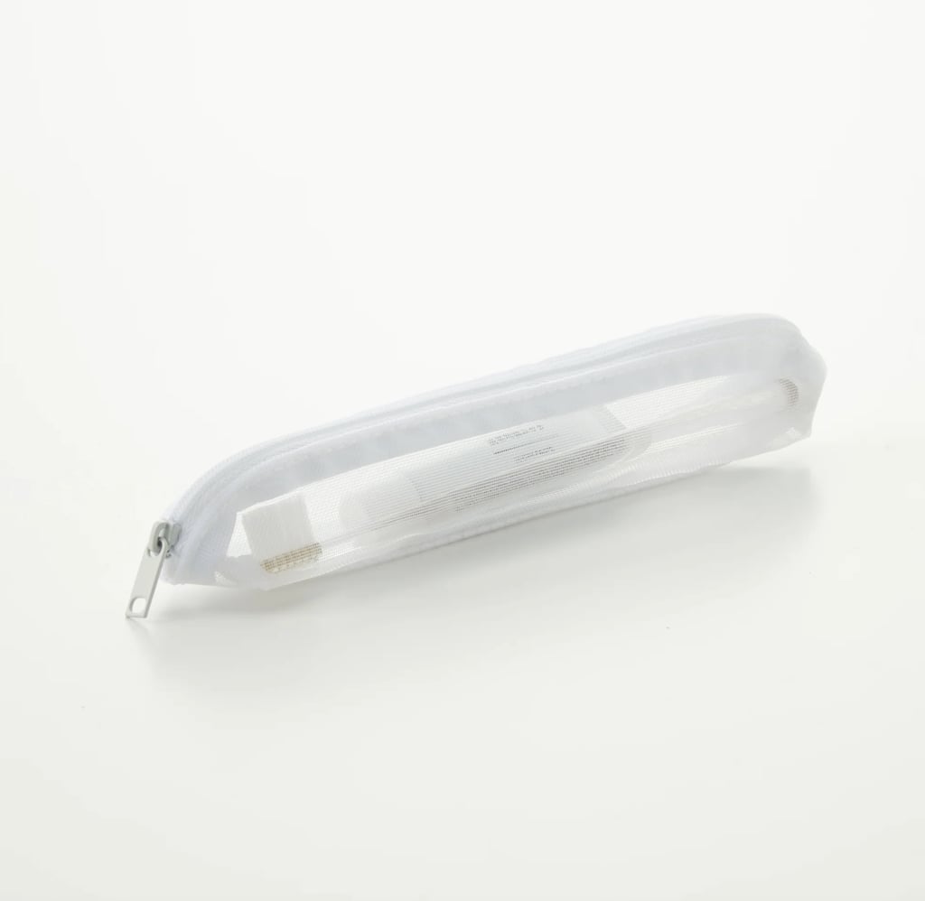 Muji Side Mesh Toothbrush Pouch ($6)
My toothbrush is often floating around in a bag that it shouldn't be in, and I can't wait for it to finally have a home of its own in this cute mesh storage pouch.