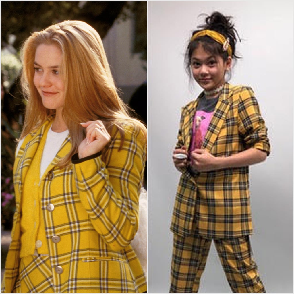 There's an obvious effort to give the classic '90s vibes of the Baby-Sitters Club books a 2020 upgrade throughout the show, but the most obvious instance comes in the form of Claudia's Clueless-esque yellow plaid pantsuit. 
Despite Alicia Silverstone being a part of the cast, Cynthia assured me the styling was accidental . . . until it wasn't. "We put it all together and we're standing there," she remembered. "I'm taking my pictures, we're doing our thing, we whisk through this fitting. Then, we're looking at the photos later before I put any of them up for process, and my assistant says to me, 'Hm, nice Clueless nod.' I was like, 'Oh, my God, we did that.'"
Whether it was intentional or a funny coincidence, Cynthia decided to run with this styling choice. She made sure Claudia wore the suit in a school scene, you know, for Cher's sake, but didn't tell Momona or Alicia. "We just put it out there just to sort of let it drop and see, just to see," Cynthia said.