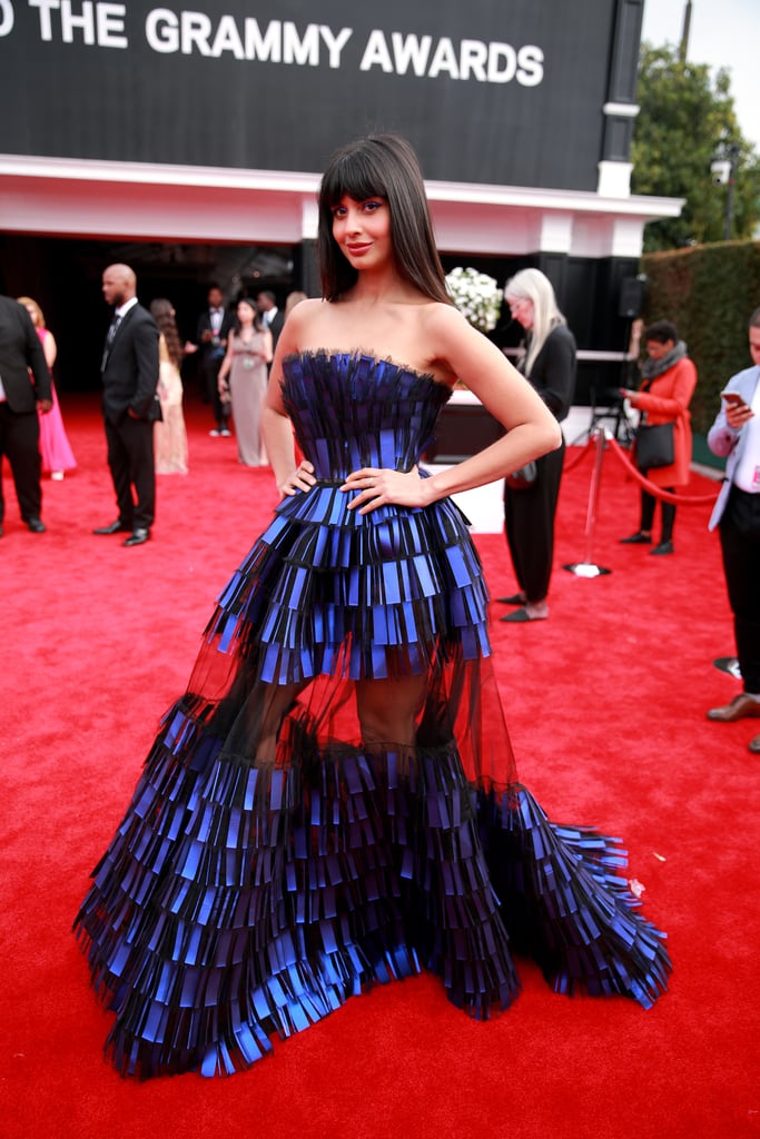 Jameela Jamil Wore $52 ASOS Boots Under Her Grammys Dress