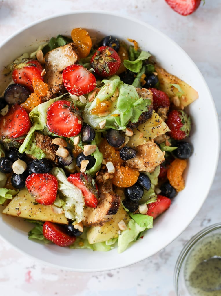 Grilled Chicken Strawberry Poppy Seed Breakfast Salad