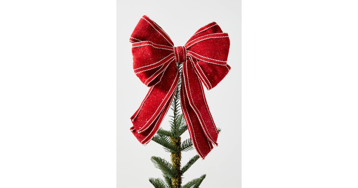 Red Bow Tree Topper Anthropologie Holiday Trim Collection 2019