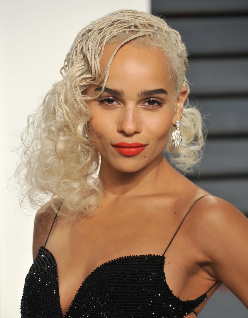 Zoe Kravitz Hair at Vanity Fair Oscars Party 2017