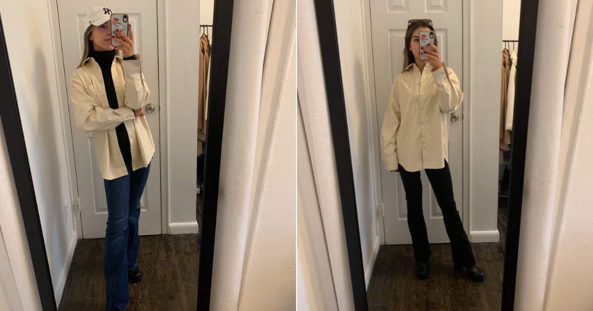 A New Day Long-Sleeve Faux Leather Button-Down Shirt Review