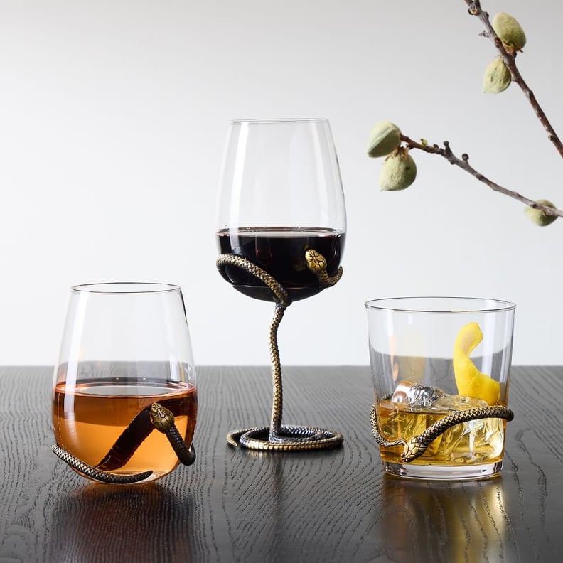 Eerie Glassware: West Elm Metal Snake Glassware