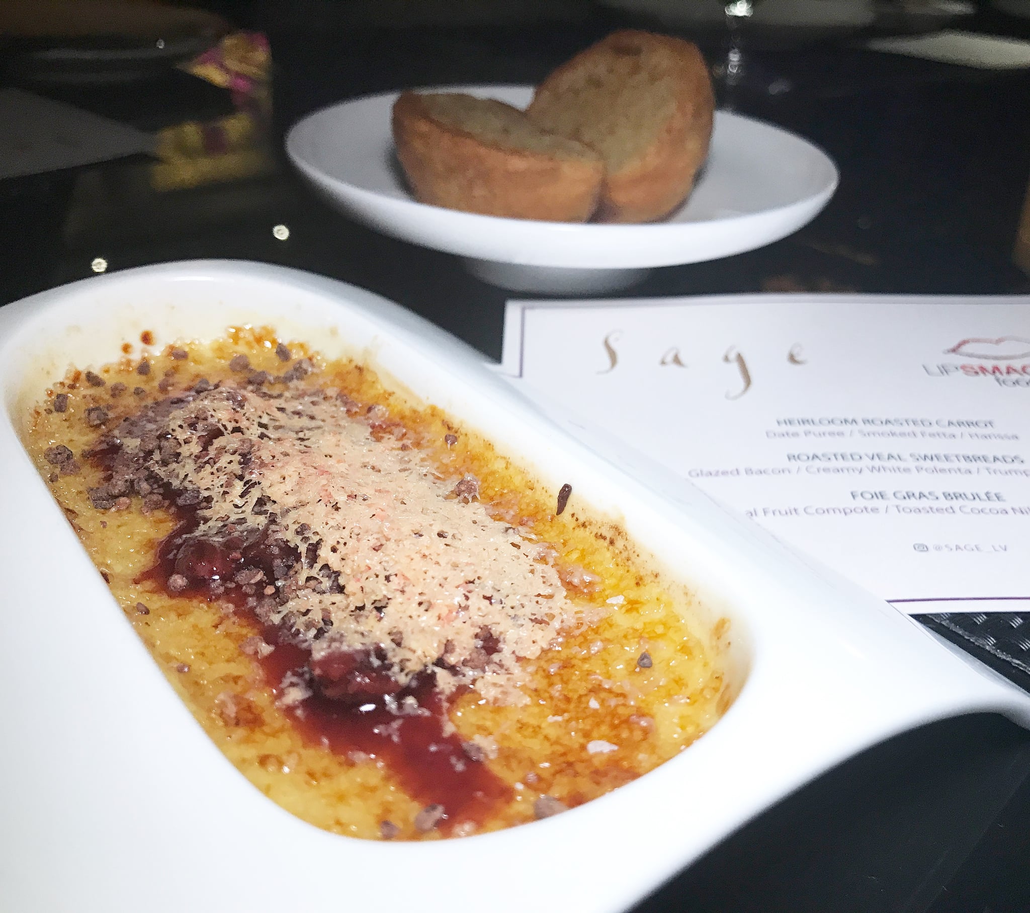 Foie gras brûlée at Sage