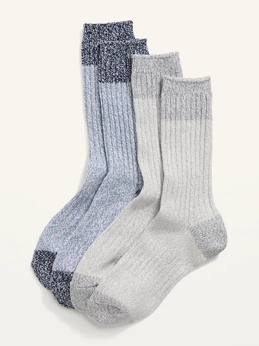 Old Navy Textured Marled-Yarn Colour-Block Socks 2-Pack