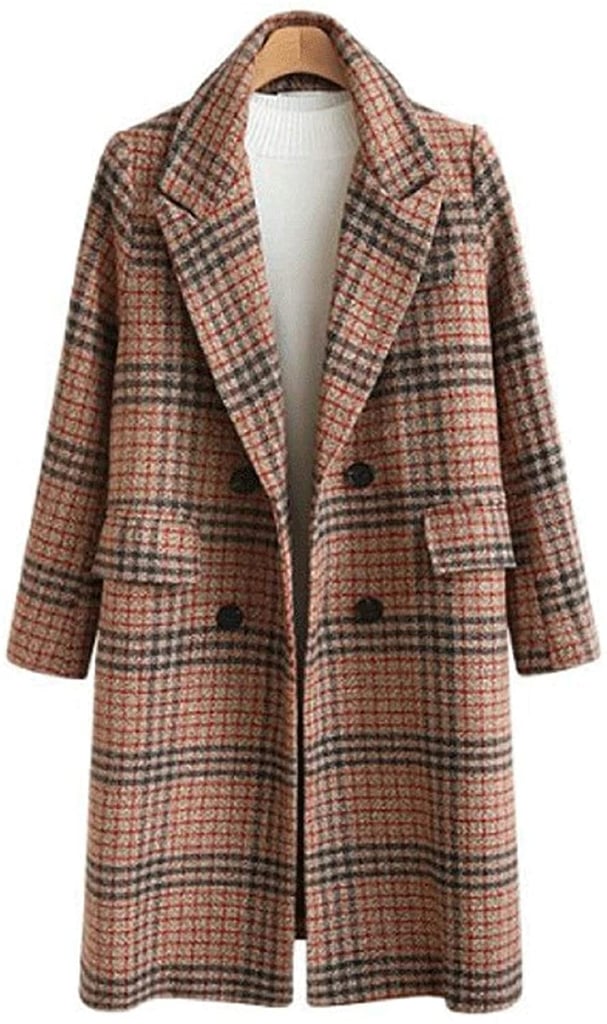 Chartou Plaid Double-Breasted Coat