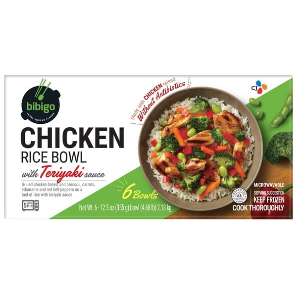 Bibigo ABF Chicken Teriyaki Rice Bowls Healthy Frozen Bowls