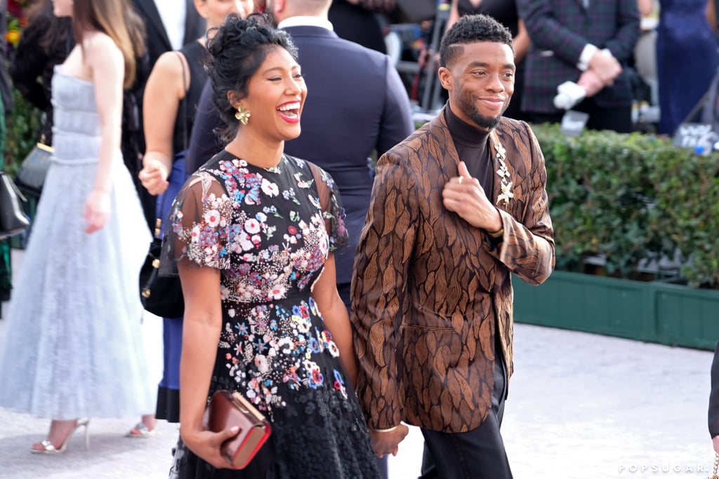 Chadwick Boseman and Taylor Simone Ledward Chadwick Boseman and Taylor Simone Ledward