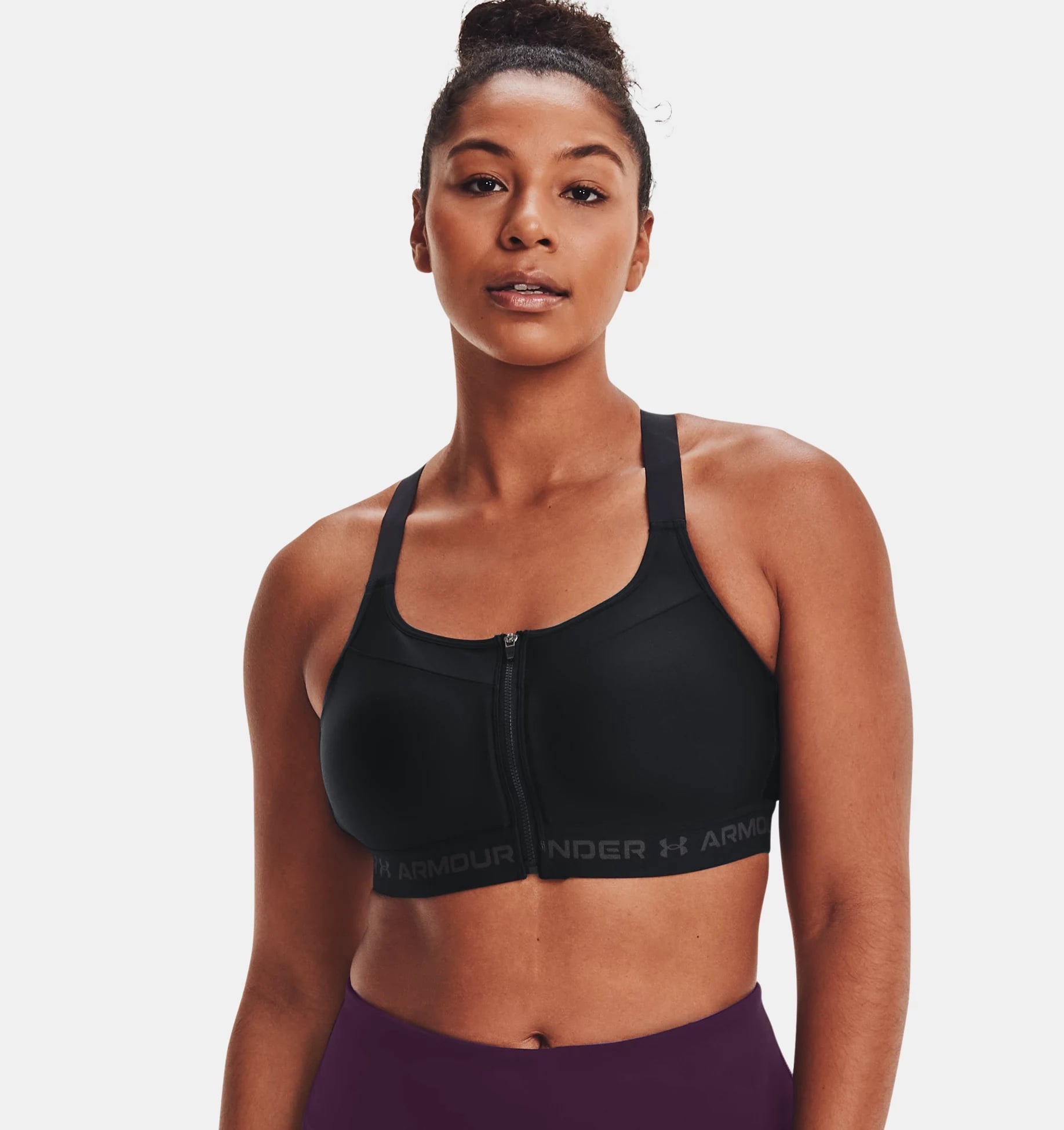 NiGHT LiONS TECH Sports Bras for Women Racerback Wireless Seamless Front Close Yoga Gym Workout Bra with Zipper 