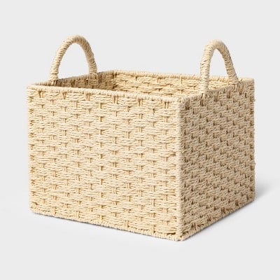 Threshold Rectangular Decorative Basket Natural