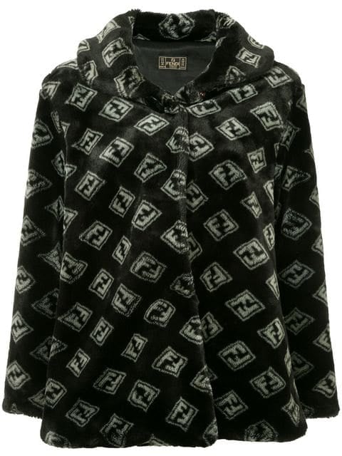 Fendi Pre-Owned Fendi Pre-Owned Zucca Pattern Long Sleeve Coat