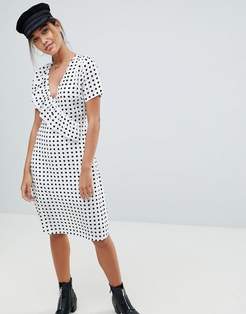 Missguided Polka Dot Midi Dress