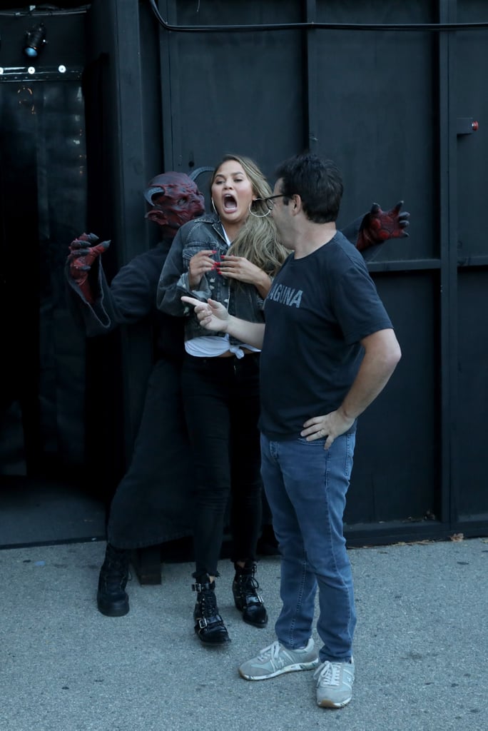 Chrissy Teigen in Haunted House on Ellen DeGeneres Show 2018