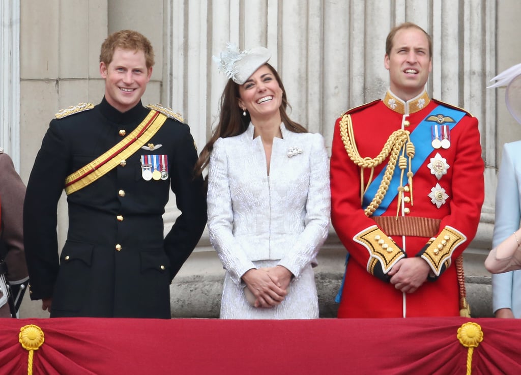 Pictured: Prince Harry, Kate Middleton, and Prince William.