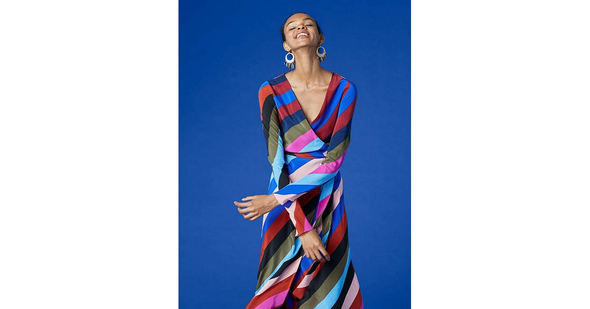 Diane von Furstenberg Midi Wrap Dress | Best Striped Dresses 2018 ...
