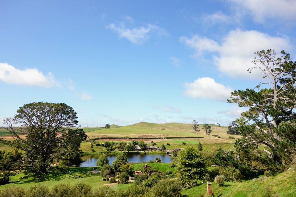 During the tour, you get expansive views of the Shire, located on a family farm in New Zealand.