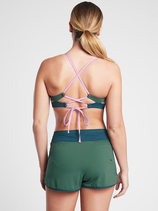 Athleta Colorblock Triangle Bikini Top A-DD