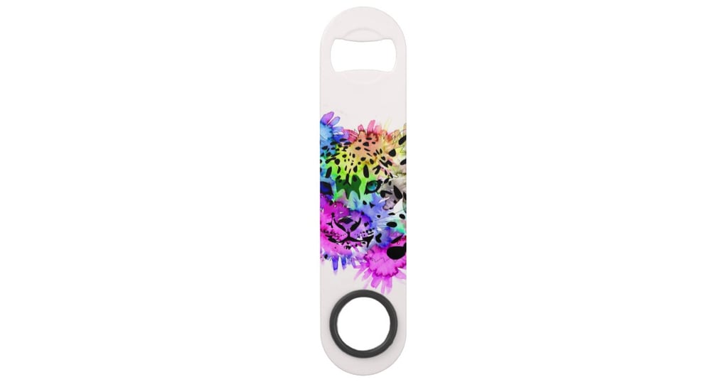Watercolor Snow Leopard Bottle Opener