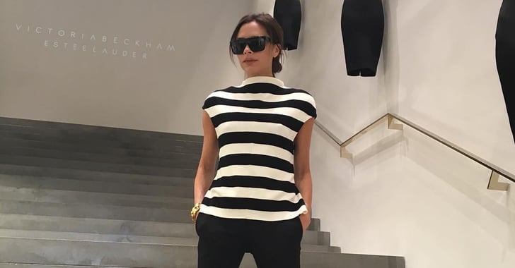 Victoria Beckham's Striped Shirt Instagram May 2016 | POPSUGAR Fashion
