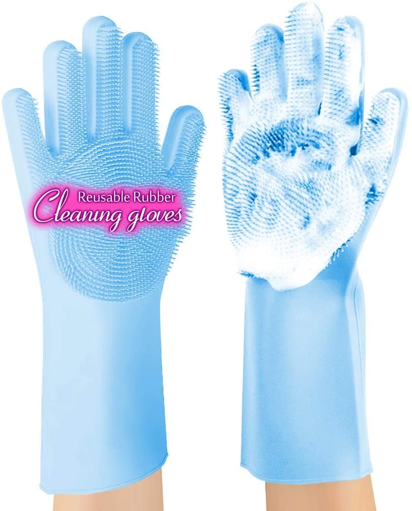 Anzoee Reusable Silicone Scrubbing Gloves For Kitchen, Bathroom, Car, and More (1 Pair)