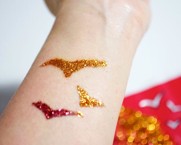 DIY Glitter Tattoos