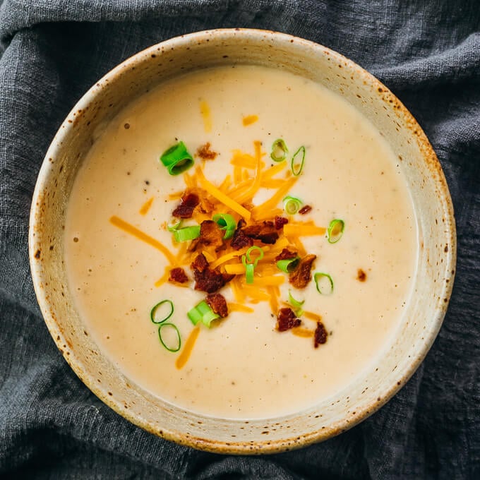 Keto Cauliflower Cheese Soup With Bacon