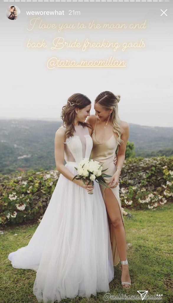 For the Ceremony, the Bride Wore a Stunning Sheer Gown by Vera Wang