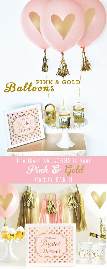 Bridal Shower Metallic Heart Balloons