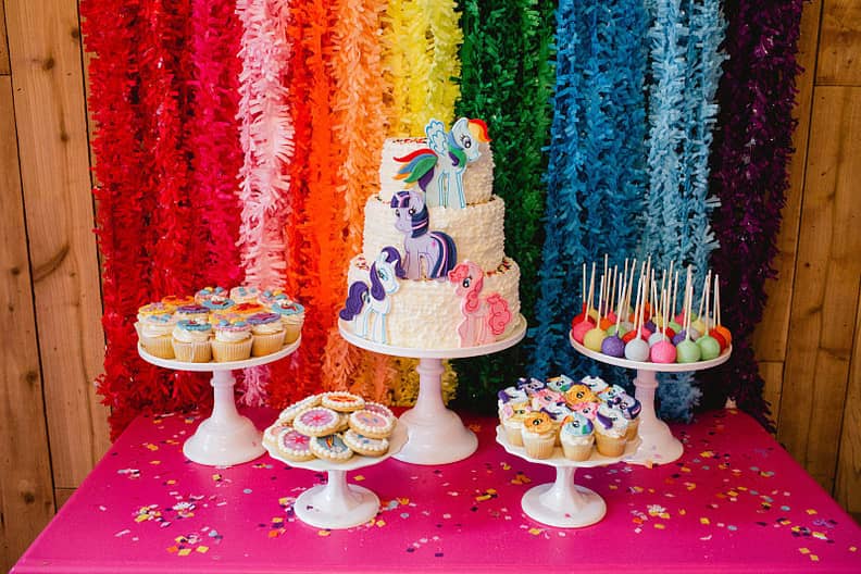 Rainbow Sprinkles Polka Dot Surprise Cake - Mom Loves Baking