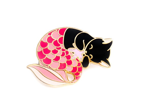 Pink Purrmaid Enamel Pin