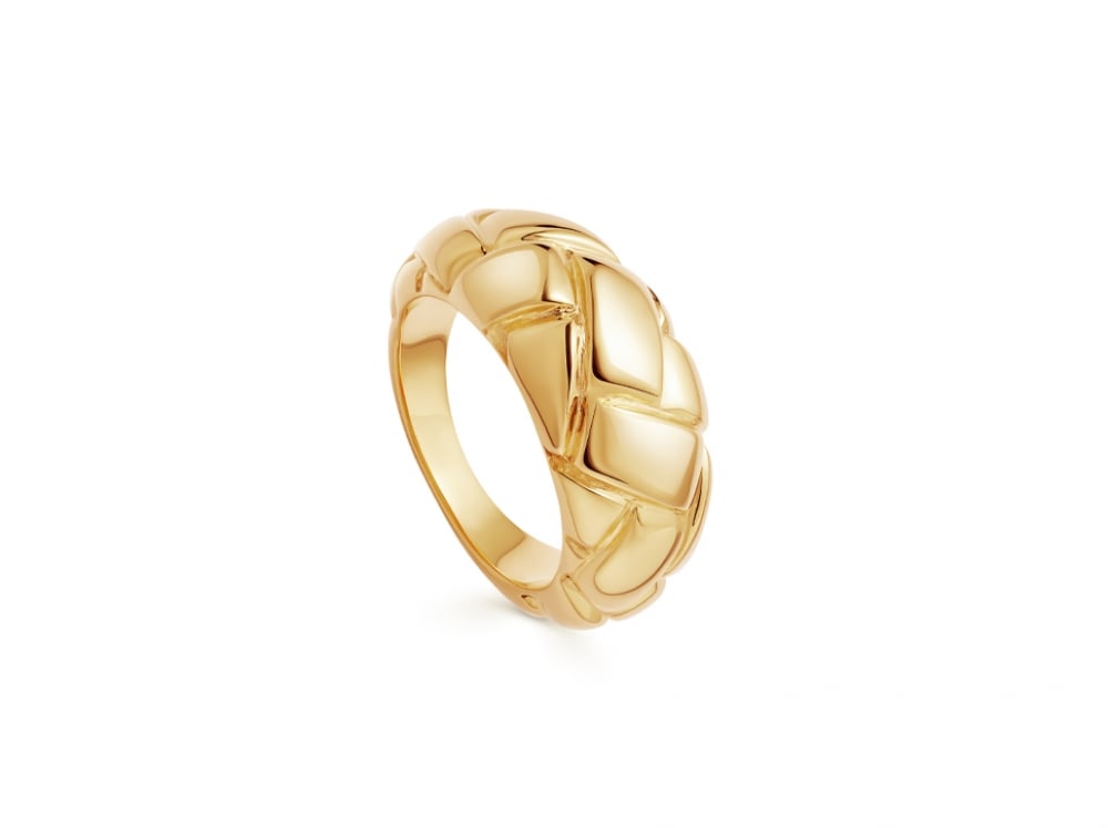 Missoma x Lucy Williams Gold Waffle Ring