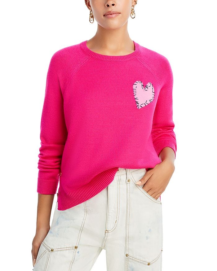 A Heart-Patch Sweater